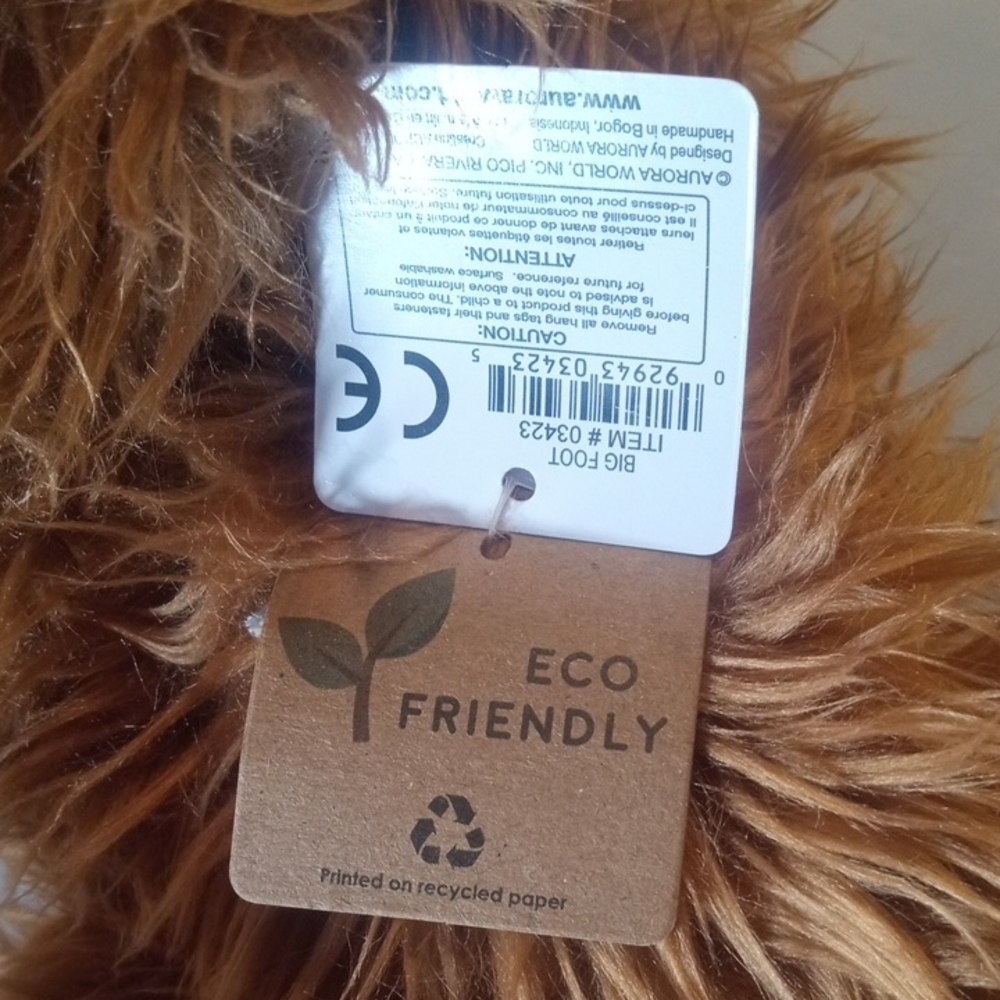 Plush Brown Furry Bigfoot Yeti Sasquatch Toy for Kids & Adults - Picture 7 of 12